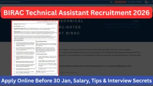 BIRAC 2026 में Technical Assistant (Health Care) के लिए vacancy ka mauka h